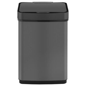 Kosz na śmieci automatyczny bezdotykowy prostokątny z czujnikiem ruchu 30 cm 50 l CZARNY 9 Kosz na śmieci automatyczny bezdotykowy prostokątny z czujnikiem ruchu 30 cm 50 l CZARNY - obrazek 5