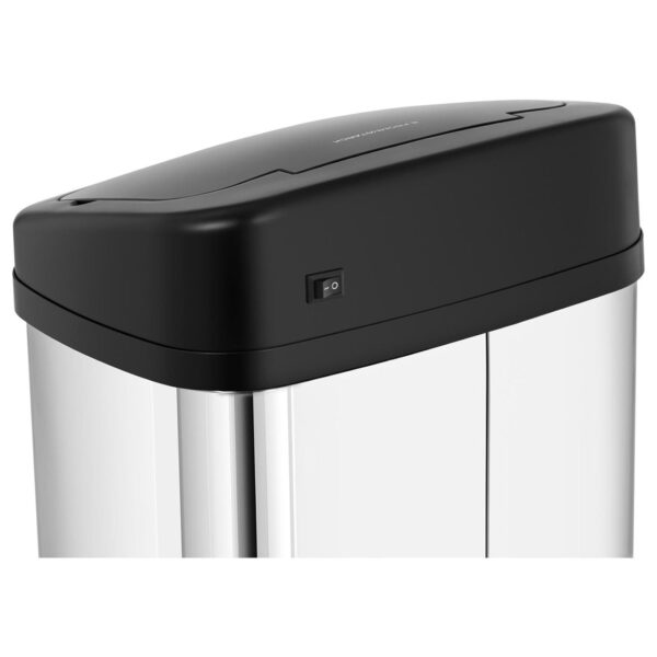 Kosz na śmieci automatyczny bezdotykowy z czujnikiem ruchu 30 cm 50 l SREBRNY 3 10260209 3