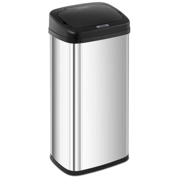Kosz na śmieci automatyczny bezdotykowy prostokątny z czujnikiem ruchu 30 cm 40 l 1 10260210 1
