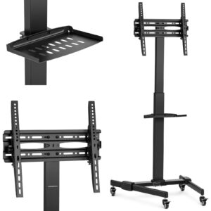 Stojak stand uchwyt na telewizor TV z półką mobilny regulowany maks. 55'' 35 kg wys. 116-151 cm 7 Stojak stand uchwyt na telewizor TV z półką mobilny regulowany maks. 55'' 35 kg wys. 116-151 cm - obrazek 1