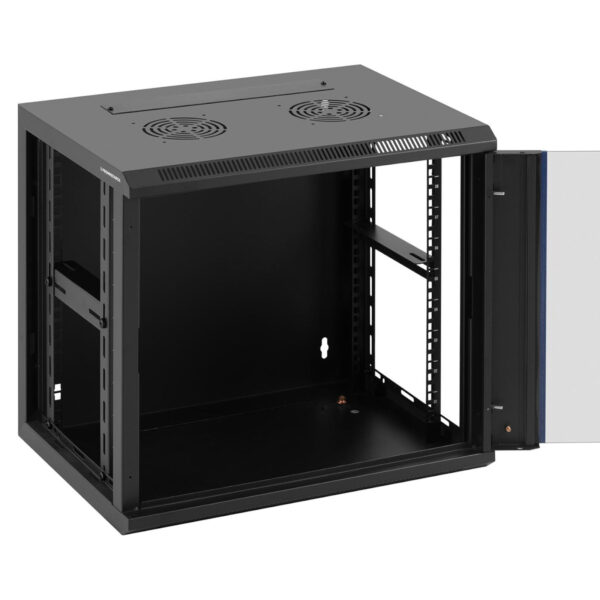 Szafa RACK serwerowa sieciowa wisząca 19'' 9U IP20 do 60 kg 54x39x49 cm CZARNA 4 10260262 4