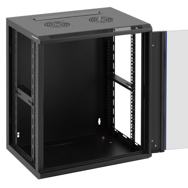 Szafa RACK serwerowa sieciowa wisząca 19'' 12U IP20 do 60 kg 54x39x62 cm CZARNA 4 10260264 4