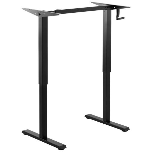 Stelaż rama biurka regulowana ręcznie na korbkę wys. 73-124 cm maks. 70 kg CZARNY 3 10260307 3