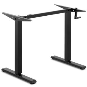 Stelaż rama biurka regulowana ręcznie na korbkę wys. 73-124 cm maks. 70 kg CZARNY 4 Stelaż rama biurka regulowana ręcznie na korbkę wys. 73-124 cm maks. 70 kg CZARNY - obrazek 1
