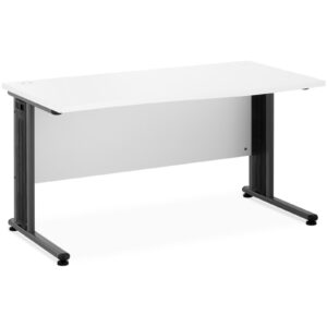 Biurko komputerowe na metalowym stelażu 140 x 73,5 biało-szare 5 Biurko komputerowe na metalowym stelażu 140 x 73,5 biało-szare - obrazek 2
