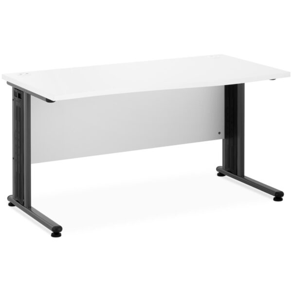 Biurko komputerowe na metalowym stelażu 140 x 73,5 biało-szare 1 10260310 1