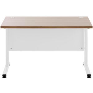 Biurko komputerowe na metalowym stelażu 120 x 73 cm brązowo-białe 13 Biurko komputerowe na metalowym stelażu 120 x 73 cm brązowo-białe - obrazek 6