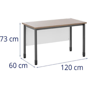 Biurko komputerowe rustykalne industrialne loftowe do biura domu 120x60 cm brązowo-szare 15 Biurko komputerowe rustykalne industrialne loftowe do biura domu 120x60 cm brązowo-szare - obrazek 8