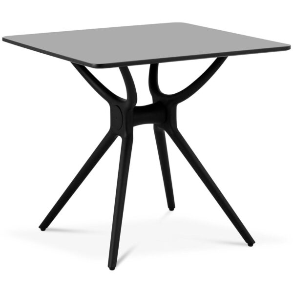 Stół stolik kwadratowy do domu biura uniwersalny maks. 150 kg 80x80 cm CZARNY 1 10260325 1
