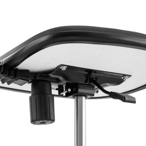 Krzesło robocze warsztatowe z oparciem do 120 kg 450-590 mm czarne 2 10260335 2