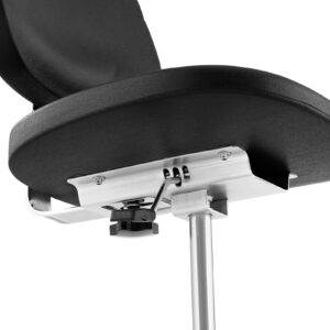Krzesło robocze warsztatowe z oparciem CHROM do 120 kg 450-585 mm czarne 9 Krzesło robocze warsztatowe z oparciem CHROM do 120 kg 450-585 mm czarne - obrazek 4