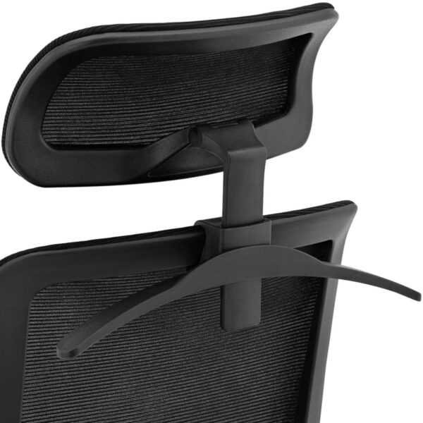 Krzesło fotel biurowy ergonomiczny z oparciem siatkowym zagłówkiem i wieszakiem wys. 40-50 cm 2 10260376 2
