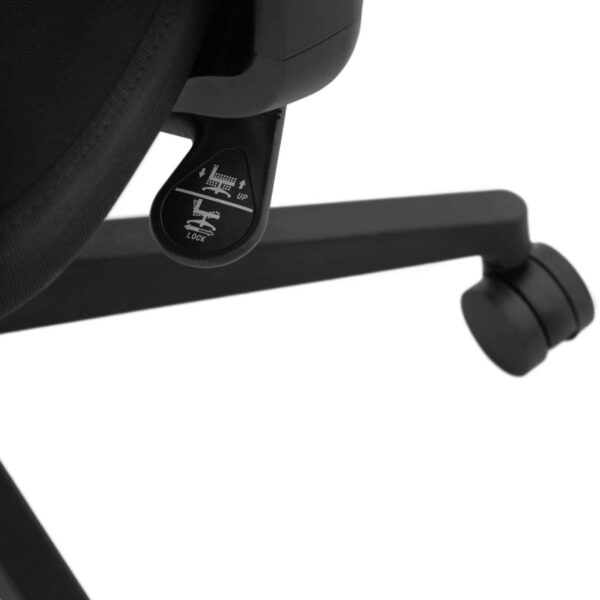 Krzesło fotel biurowy ergonomiczny z oparciem siatkowym zagłówkiem i wieszakiem wys. 40-50 cm 4 10260376 4