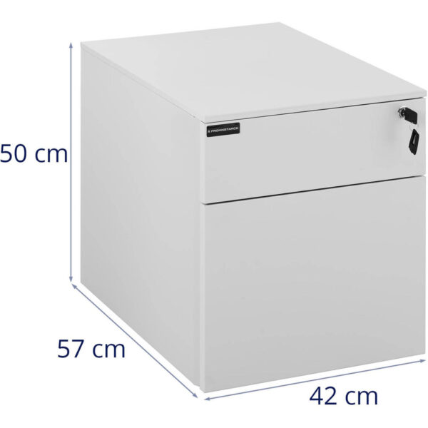 Kontenerek szafka metalowa pod biurko 2 szuflady na klucz 42 x 57 x 50 cm 5 10260384 5