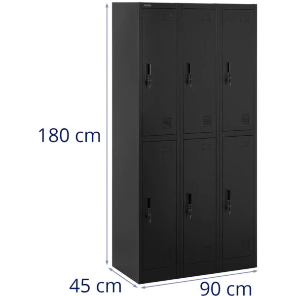 Szafa skrytkowa metalowa socjalna zamykana na klucz - 6 skrytek 6 10260391 6