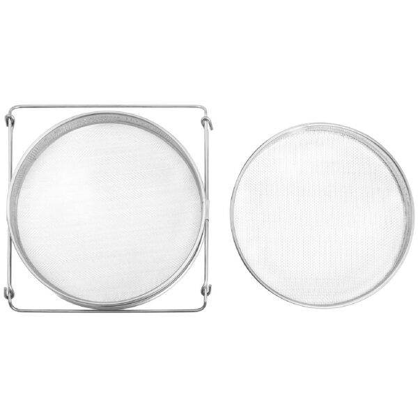 Sito cedzidło do miodu okrągłe podwójne ze stali nierdzewnej śr. 24 cm 2 10280023 2