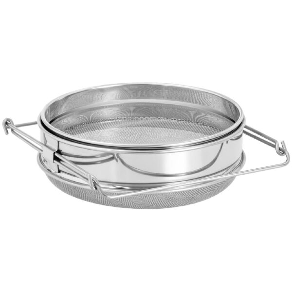 Sito cedzidło do miodu okrągłe podwójne ze stali nierdzewnej śr. 24 cm 3 10280023 3