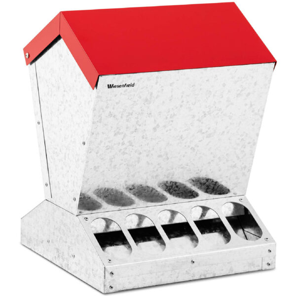 Karmidło karmnik dla kur drobiu zsypowy automatyczny 12 kg 10 otworów 1 10280035 1