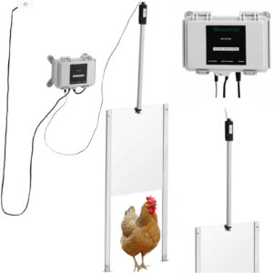 Automatyczna klapa drzwi do kurnika z czujnikiem światła i blokowaniem 12 V LCD 6 Automatyczna klapa drzwi do kurnika z czujnikiem światła i blokowaniem 12 V LCD - obrazek 1