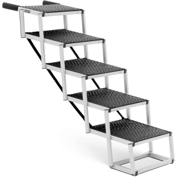 Schody dla psa do samochodu składane aluminiowe wys. 81 cm do 68 kg - 5 stopni 1 10280387 1