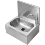 10360025 zlew umywalka bezdotykowa z kranem wlacznikiem kolanowym scienna stal 230x340x115 mm ean 4062859118851 hurtownia sklep