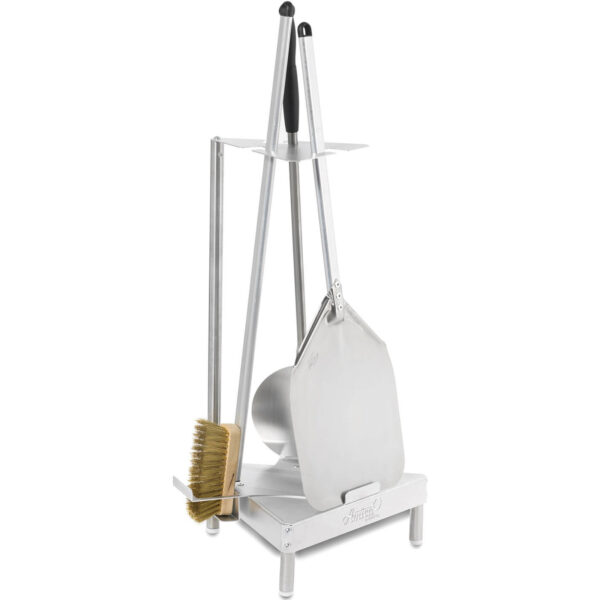 Zestaw akcesoriów narzędzi do pizzy 2 łopaty szczotka stojak 90 cm 4 el. 1 10450007 1