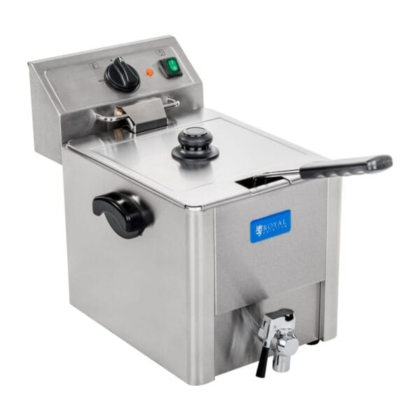 Frytownica elektryczna z kranem spustowym termostat EGO 8L 1 1152 frytownica elektryczna z kranem spustowym termostat ego 8l royal catering hurtownia tanio cena