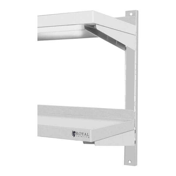 Półka ścienna stalowa wisząca podwójna z regulacją 80cm 3 1359 4