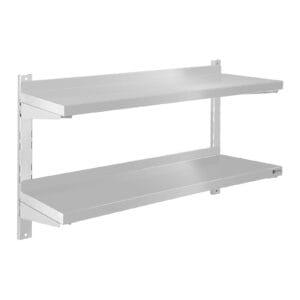 Półka ścienna stalowa wisząca podwójna z regulacją 80cm 6 Półka ścienna stalowa wisząca podwójna z regulacją 80cm - obrazek 2