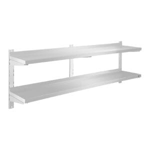 Półka ścienna stalowa wisząca podwójna z regulacją 160cm 6 Półka ścienna stalowa wisząca podwójna z regulacją 160cm - obrazek 2