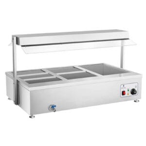 Bemar wodny podgrzewacz wolnostojący z kranem 6 x GN 150mm 55L Royal Catering 11 Bemar wodny podgrzewacz wolnostojący z kranem 6 x GN 150mm 55L Royal Catering - obrazek 4