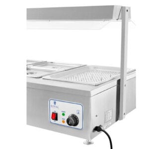 Bemar wodny podgrzewacz wolnostojący z kranem 6 x GN 150mm 55L Royal Catering 12 Bemar wodny podgrzewacz wolnostojący z kranem 6 x GN 150mm 55L Royal Catering - obrazek 5