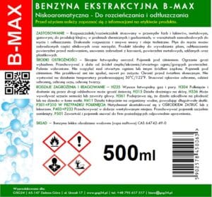 Benzyna ekstrakcyjna w aerozolu B-MAX Spray 500ML 5 Benzyna ekstrakcyjna w aerozolu B-MAX Spray 500ML - obrazek 3