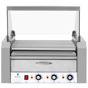 Roller grill rolkowy z osłoną i szufladą grzewczą do bułek 20 parówek HotDog 2600W 230V Royal Catering 5 Roller grill rolkowy z osłoną i szufladą grzewczą do bułek 20 parówek HotDog 2600W 230V Royal Catering - obrazek 2