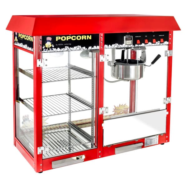 Maszyna do popcornu z witryną grzewczą Royal Catering 4 1532 2