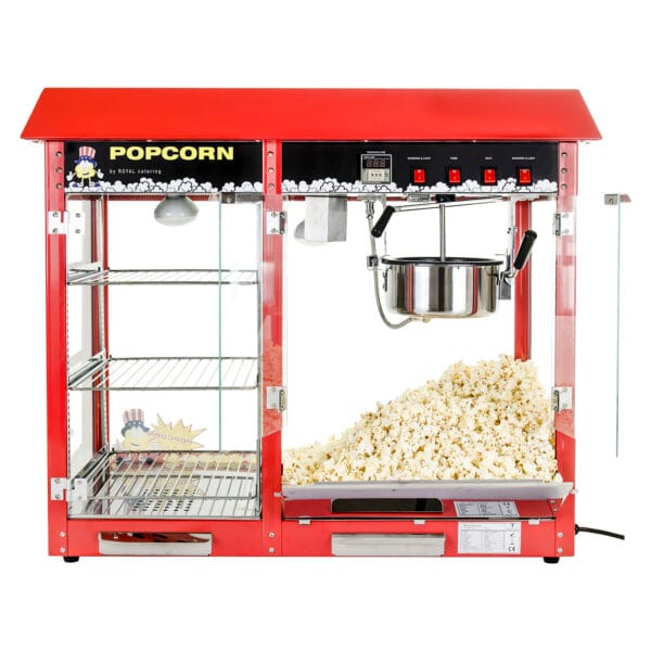 Maszyna do popcornu z witryną grzewczą Royal Catering 6 1532 4