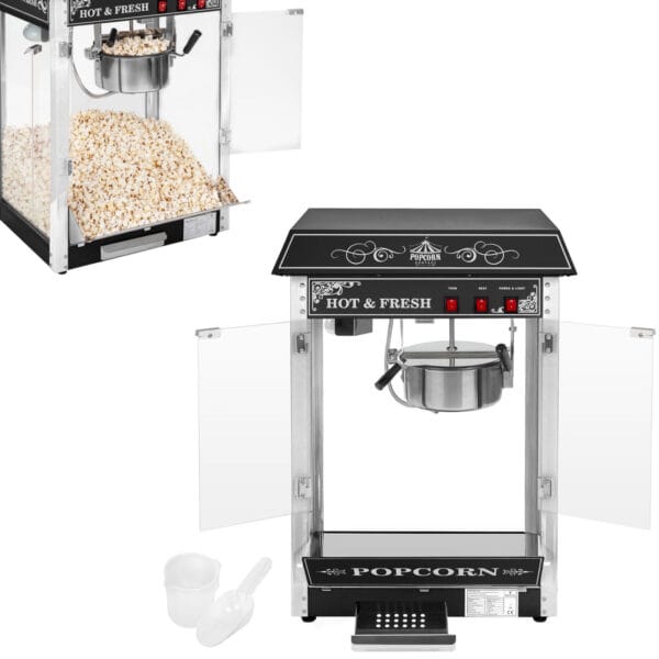 Profesjonalna wydajna maszyna do popcornu nastawna 230V 1.6kW czarna 1 1545 profesjonalna wydajna maszyna do popcornu nastawna zgora 16kw czarna