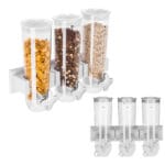 1711 dozownik dyspenser do produktow sypkich platkow muesli bakalii zawieszany na sciane 3 x 15l hurtownia lubuskie tanio