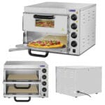 1832 profesjonalny piec do pizzy podwojny 2 x 40cm 3000w 230v royal catering