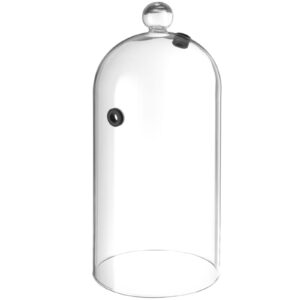 Kopułka szklana podłużna do wędzenia potraw na talerzu z otworem śr. 130 mm - Hendi 199657 2 Kopułka szklana podłużna do wędzenia potraw na talerzu z otworem śr. 130 mm - Hendi 199657 - obrazek 1