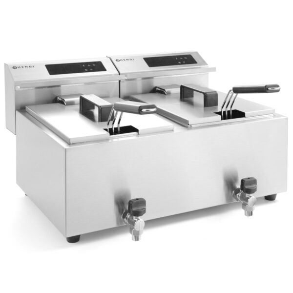 Frytownica frytkownica z panelem cyfrowym Mastercook z kranem 2x8L 2x3500W 2 207376 2