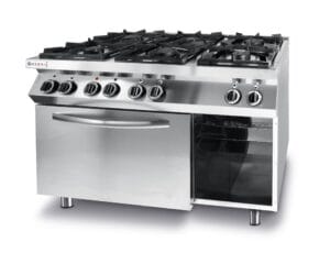 Kuchnia gazowa 6 palników z piekarnikiem elektrycznym GN1/1 Kitchen Line - Hendi 225899 1 Kuchnia gazowa 6 palników z piekarnikiem elektrycznym GN1/1 Kitchen Line - Hendi 225899 - obrazek 1