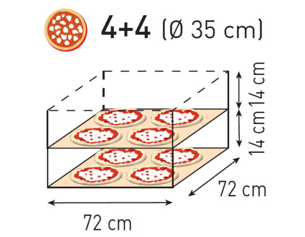 Piec do pizzy podwójny Basic XL 44 8 pizz 12000W - Hendi 226957 2 226957 2