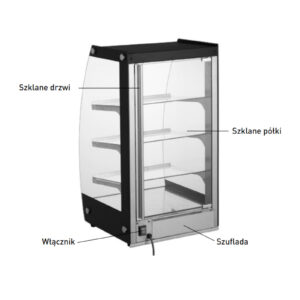 Witryna neutralna samoobsługowa do prezentacji i wydawania potraw LED szer. 415mm 11 Witryna neutralna samoobsługowa do prezentacji i wydawania potraw LED szer. 415mm - obrazek 6
