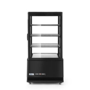 Witryna chłodnicza cukiernicza 3 półki 68L LED - czarna 8 Witryna chłodnicza cukiernicza 3 półki 68L LED - czarna - obrazek 3