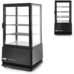 233238 hendi witryna chlodnicza cukiernicza 3 polki 68l led czarna dystrybutor