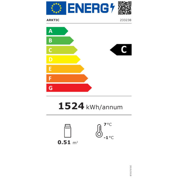 Witryna chłodnicza cukiernicza 3 półki 68L LED - czarna 5 233238 eei c