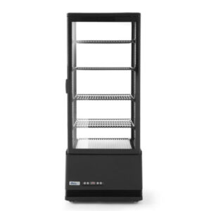 Witryna chłodnicza cukiernicza 4 półki 98L LED - czarna 8 Witryna chłodnicza cukiernicza 4 półki 98L LED - czarna - obrazek 3