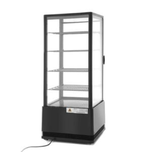 Witryna chłodnicza cukiernicza 4 półki 98L LED - czarna 9 Witryna chłodnicza cukiernicza 4 półki 98L LED - czarna - obrazek 4