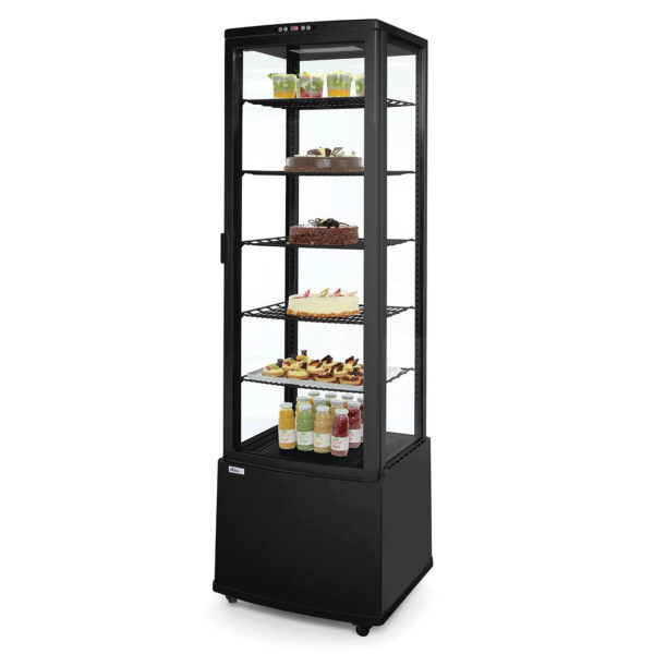 Witryna chłodnicza cukiernicza na kółkach 5 półek 280L LED - czarna 1 233290 1